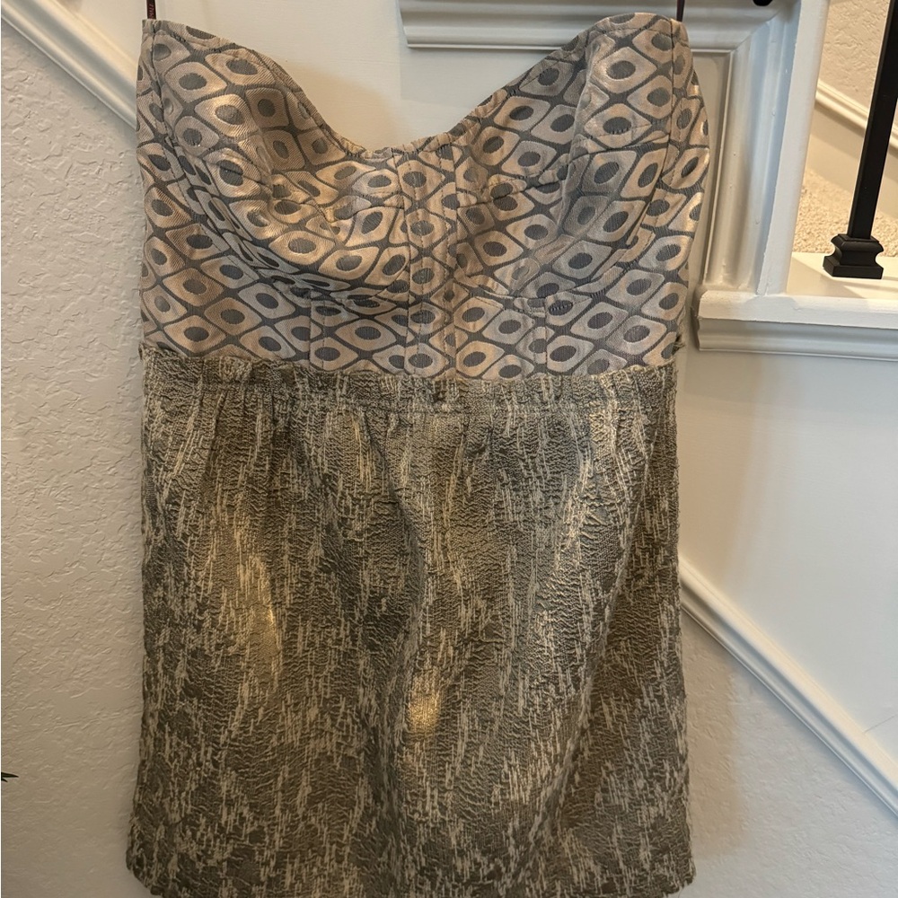 ANIMALE Brazil - Strapless Cocktail dress gold